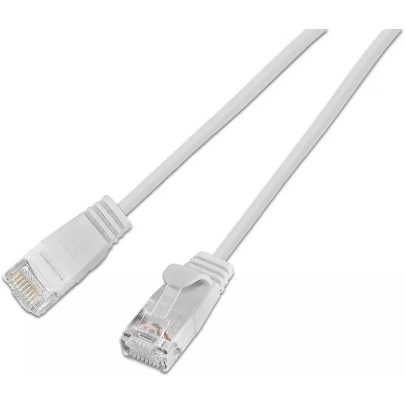 Wirewin SLIM KAT6A 10 Gigabit Light -verkkokaapeli pyöreä, U/UTP, Ø 3,6 mm, valkoinen (SLIM-L-UU-K6A 0.1 WT)