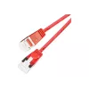 Wirewin Light -patchkaapeli pyöreä U/FTP Cat 6a punainen 0,1m ohut joustava PoE PKW-LIGHT-STP-K6A 0.1 RT