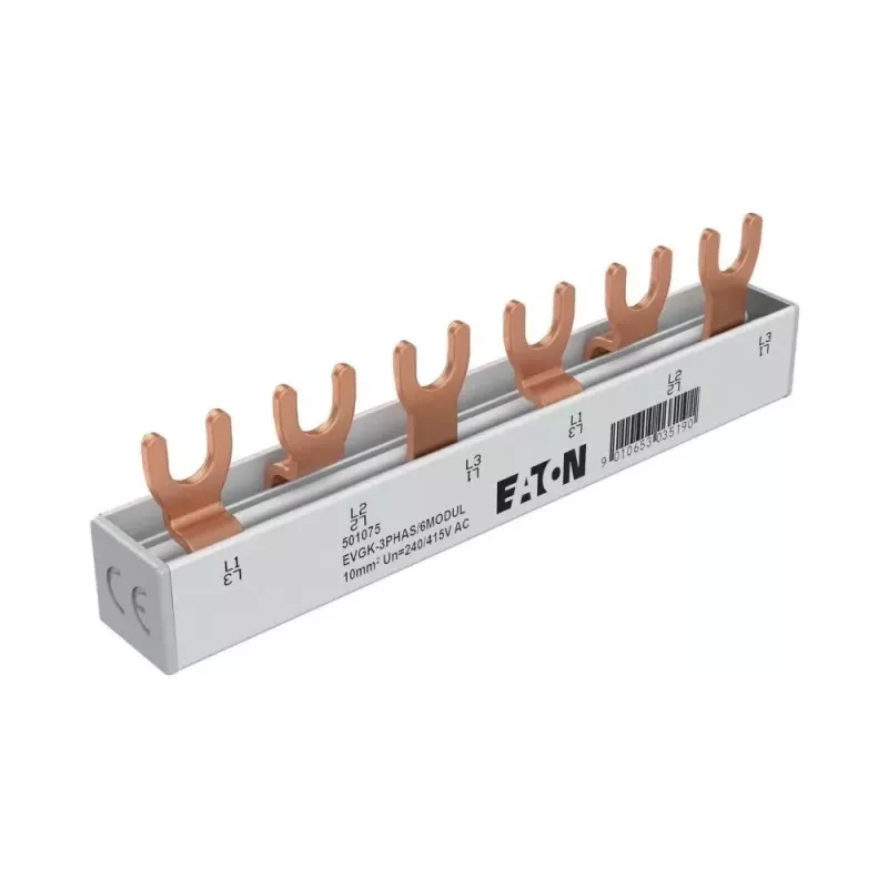 Eaton 3-vaiheinen haarakiskosto EVGK-3PHAS/6MODUL 63A 400V 6 moduulia (EP-501075)