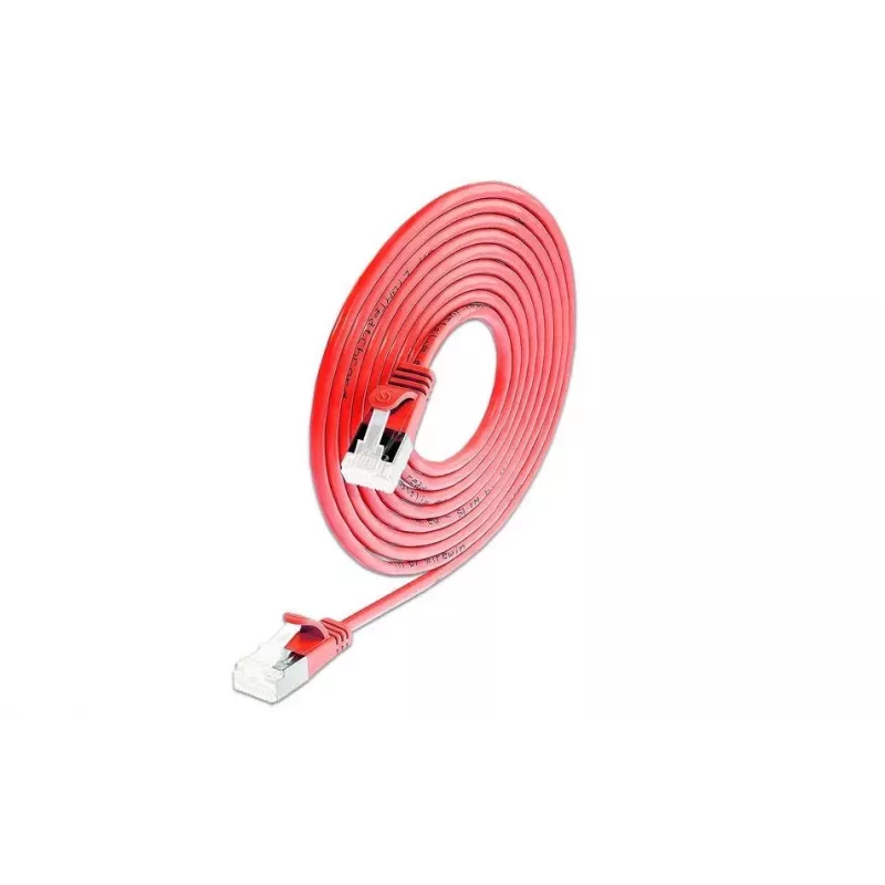 Wirewin Light -patchkaapeli pyöreä U/FTP Cat 6a punainen 2,0m ohut joustava PoE (PKW-LIGHT-STP-K6A 2.0 RT)