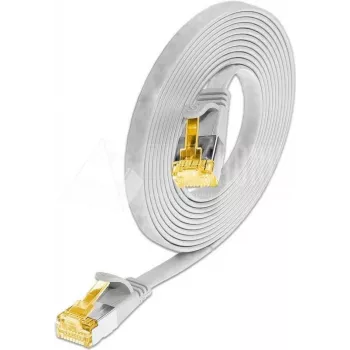 Wirewin Cat6a U/FTP ohut patchkaapeli, 0,1m, valkoinen, RJ45, 10G, 500MHz PKW-STP-SLIM-K6A 0.1 WS