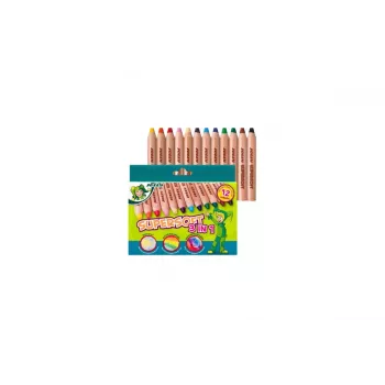 JOLLY Supersoft 3 in 1 väriliidut, eri värit, 12 kpl (5956-0002)