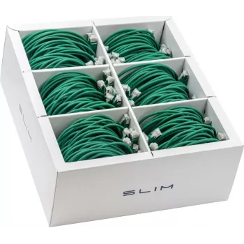 Wirewin SLIM-LS-K6A 3.0 GN 36 - Cat6A ohut Ethernet-patchkaapeli, 3m, vihreä, 36 kpl:n pakkaus