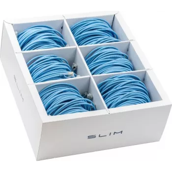 Wirewin SLIM KAT6A 10 gigabitin Light -patchkaapeli, 1,0m, U/FTP, Ø 3,8mm, sininen, 90 kpl:n pakkaus (SLIM-LS-K6A 1.0 BL 90)