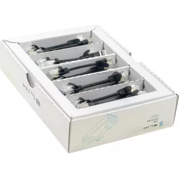 Wirewin SLIM-LS-K6A 0.1 BK 50 - 10 Gigabit Cat6a U/FTP Slim-patchkaapeli, 0,1 m, musta, 50 kpl:n pakkaus