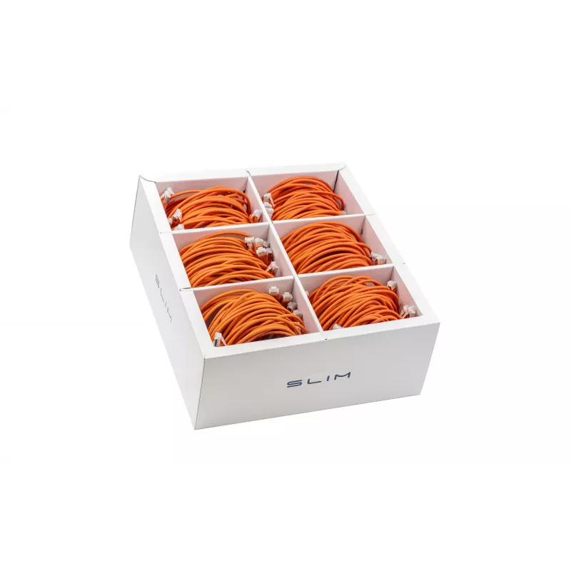 Wirewin SLIM-LS-K6A 1.0 OR 90 Cat.6A U/FTP Slim Ethernet -patchkaapeli, 1,0 m, oranssi, 90 kpl:n pakkaus