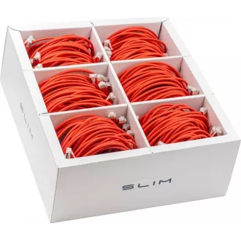 Wirewin SLIM KAT6A 10 Gigabit Light -patchkaapeli, 1,0 m, U/FTP, Ø 3,8 mm, punainen, 90 kpl:n pakkaus KAT6A LIGHT suojattu (SLIM-LS-K6A 1.0 RD 90)