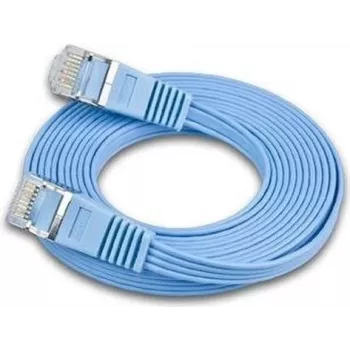 Wirewin Triotronik 0,15 m Cat6 U/FTP Slim Ethernet -patchkaapeli, RJ45 uros-uros, sininen PKW-STP-SLIM-KAT6 0.15 BL