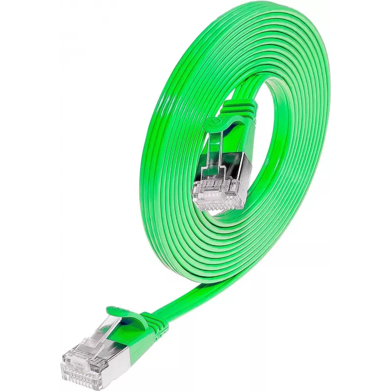 Wirewin SLIM S6 10 GN - Cat.6 SLIM -verkkokaapeli, STP (PIMF), 10 m, vihreä PKW-STP-SLIM-KAT6 10.0 GN