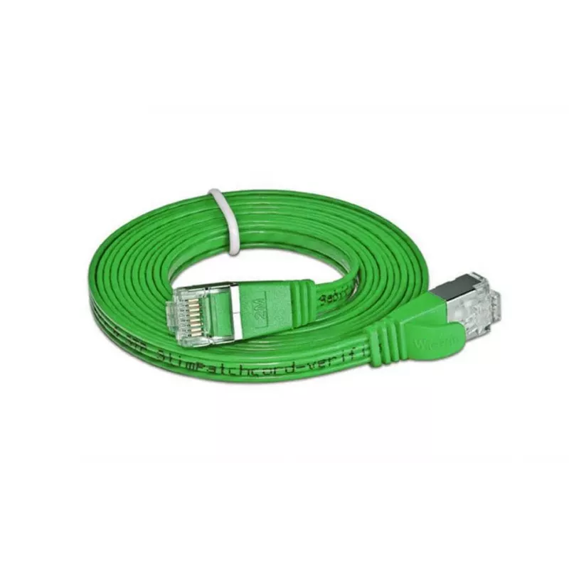 Wirewin SLIM S6 10 GN - Cat.6 SLIM -verkkokaapeli, STP (PIMF), 10 m, vihreä PKW-STP-SLIM-KAT6 10.0 GN