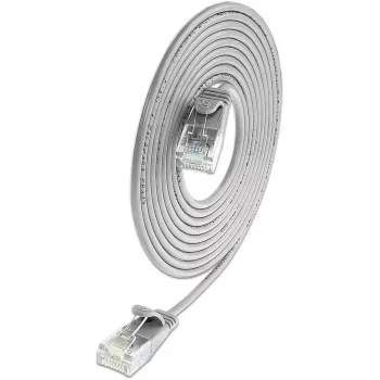 Wirewin SLIM KAT6A 10 Gigabit Light patchkaapeli pyöreä, U/UTP, Ø 3,6 mm, harmaa (SLIM-L-UU-K6A 0.1)
