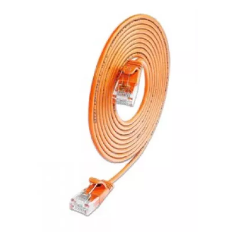 Wirewin SLIM Cat.6A 10 Gigabit U/UTP Slim patchkaapeli, 0,1 m, oranssi SLIM-L-UU-K6A 0.1 OR