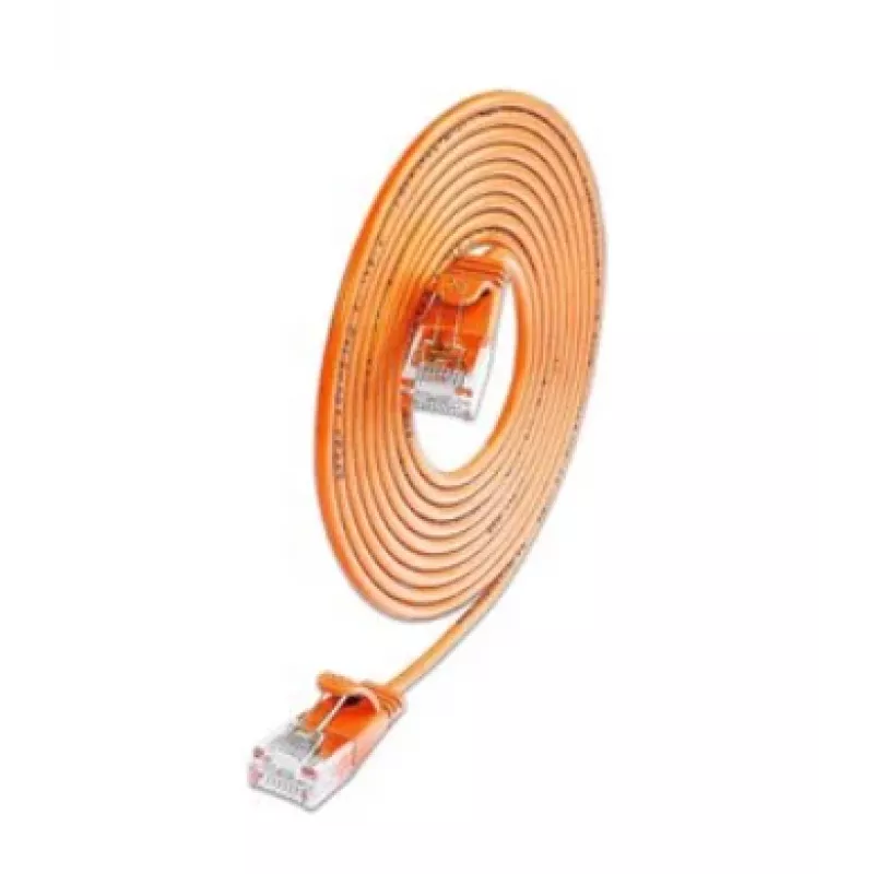 Wirewin SLIM KAT6A 10 Gigabit Light patchkaapeli pyöreä, U/UTP, Ø 3,6 mm, oranssi (SLIM-L-UU-K6A 1.5 OR)