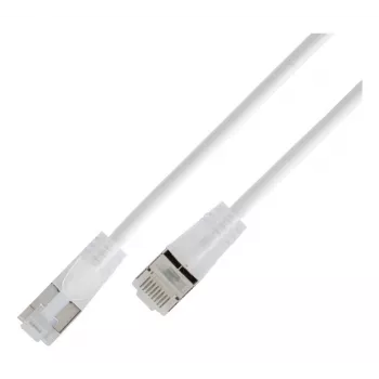 Wirewin SLIM KAT6A 10 Gigabit Light patchkaapeli, U/UTP, Ø 3,6 mm, valkoinen, 0,25 m SLIM-L-UU-K6A 0.25 WT