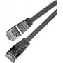 Slim Wirewin SLIM KAT6 Slim patchkaapeli, U/FTP, litteä, musta, 0,75 m PKW-STP-SLIM-KAT6 0.75 SW