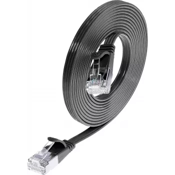 Slim Wirewin SLIM KAT6 Slim patchkaapeli, U/FTP, litteä, musta, 0,75 m PKW-STP-SLIM-KAT6 0.75 SW