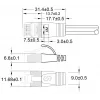 Slim Wirewin SLIM KAT6 Slim patchkaapeli, U/FTP, litteä, musta, 0,75 m PKW-STP-SLIM-KAT6 0.75 SW