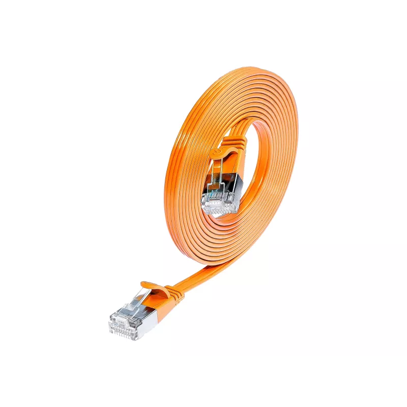 Wirewin SLIM S6 1,5 m oranssi Cat.6 Slim patchkaapeli STP (PIMF) RJ45 PKW-STP-SLIM-KAT6 1.5 OR