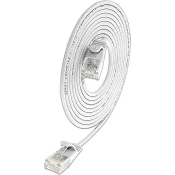 Wirewin SLIM KAT6A 10 Gigabit Light patchkaapeli pyöreä, U/UTP, Ø 3,6 mm, valkoinen (SLIM-L-UU-K6A 1.0 WT)