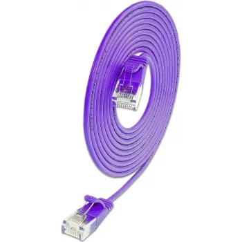 Wirewin SLIM KAT6A 10 Gigabit Light patchkaapeli, U/UTP, Ø 3,6 mm, violetti, 1,5 m SLIM-L-UU-K6A 1.5 VT