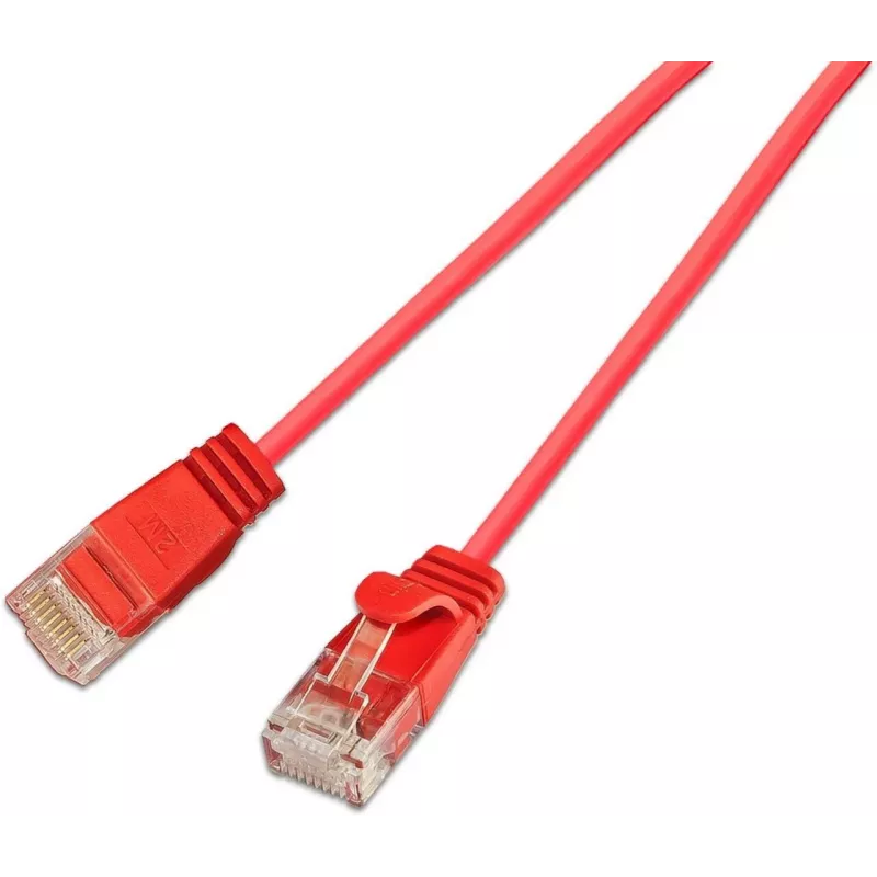 Wirewin SLIM Cat.6A 10 Gigabit Light patchkaapeli, U/UTP, Ø 3,6 mm, punainen, 10 m SLIM-L-UU-K6A 10.0 RD