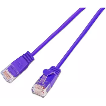 Wirewin SLIM KAT6A 10 Gigabit Light -verkkokaapeli pyöreä, U/UTP, Ø 3,6 mm, violetti (SLIM-L-UU-K6A 5.0 VT)