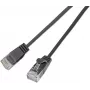 Wirewin SLIM KAT6A 10 Gigabit Light -verkkokaapeli pyöreä, U/UTP, Ø 3,6 mm, musta (SLIM-L-UU-K6A 7.5 BK)