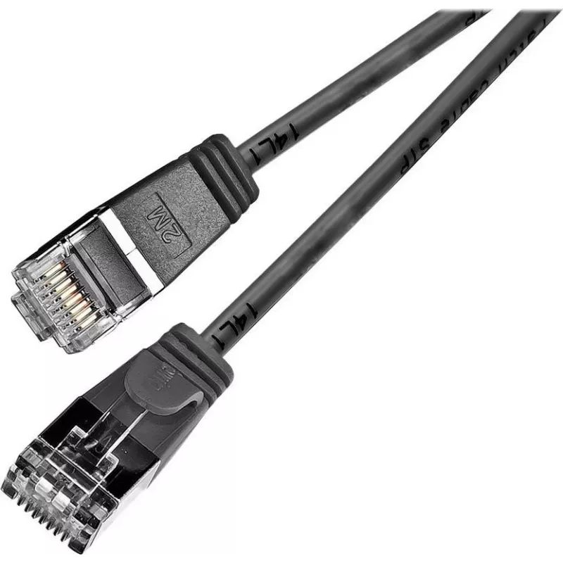 Wirewin Triotronik PKW-LIGHT-STP-K6 1.0 SW Cat6 STP -verkkokaapeli, RJ-45 uros-uros, 1 m, musta