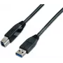 Wirewin USB 3.0 A-B -kaapeli 5 m musta USB 3.0 A-B MM 5.0 SW