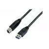 Wirewin USB 3.0 A-B -kaapeli 5 m musta USB 3.0 A-B MM 5.0 SW