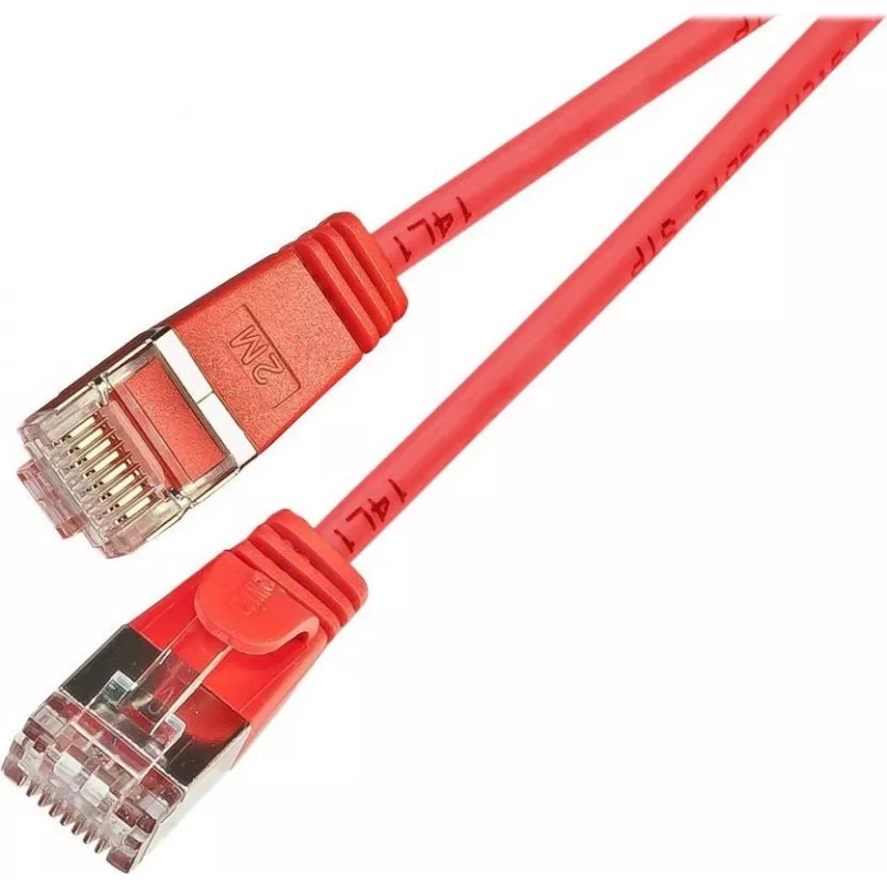 Wirewin SLIM SL6 1.5 RT - Cat.6 Slim-Light -kaapeli, U/FTP, 1,5 m, punainen PKW-LIGHT-STP-K6 1.5 RT