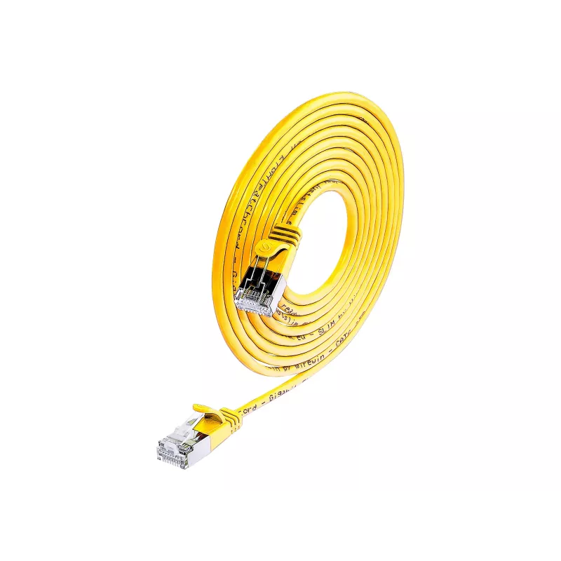 Wirewin SLIM SL6 15 GE Cat.6 U/FTP Slim-Light -patchkaapeli, 15 m, keltainen PKW-LIGHT-STP-K6 15.0 GE