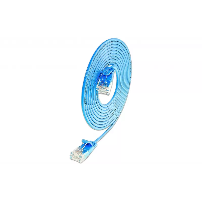 Wirewin SLIM UL6 7,5 m sininen Cat.6 Slim-Light -patchkaapeli U/UTP PKW-LIGHT-K6 7.5 BL