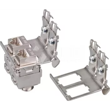 Wirewin DIN-kiskopidike 2 Keystone-liittimelle, metallinen Keystone-järjestelmä (WKS DIN RAIL HOLDER 2)