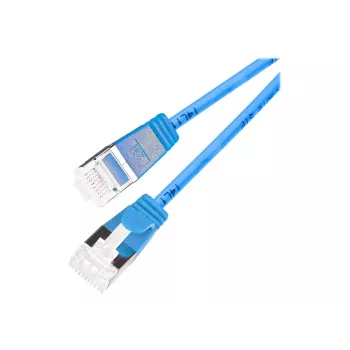 Wirewin Light -patchkaapeli pyöreä U/FTP Cat 6a sininen 5,0 m ohut joustava PoE PKW-LIGHT-STP-K6A 5.0 BL