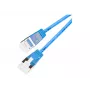 Wirewin Light -patchkaapeli pyöreä U/FTP Cat 6a sininen 5,0 m ohut joustava PoE PKW-LIGHT-STP-K6A 5.0 BL