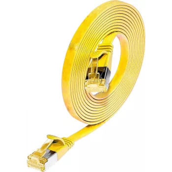 Wirewin Cat6a U/FTP Slim -patchkaapeli RJ45 - 5 m, keltainen PKW-STP-SLIM-K6A 5.0 GE