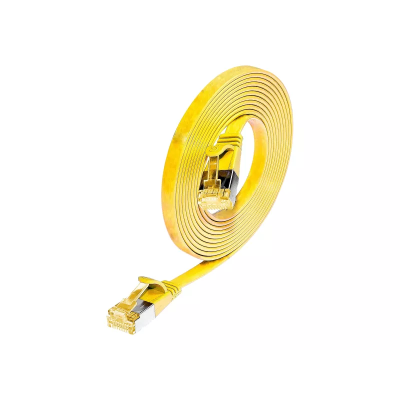 Wirewin Cat6a U/FTP Slim -patchkaapeli RJ45 - 5 m, keltainen PKW-STP-SLIM-K6A 5.0 GE