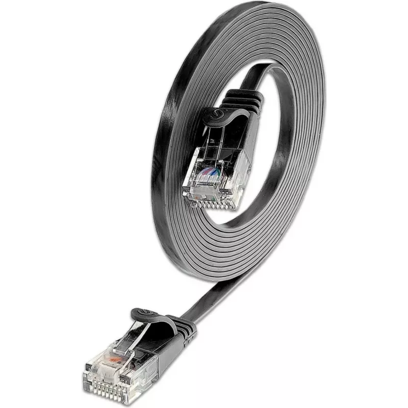 Wirewin Cat.6 SLIM -patchkaapeli, U/UTP, 0,15 m, musta PKW-SLIM-KAT6 0.15 SW