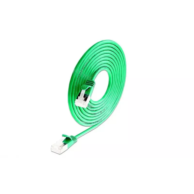 Wirewin Light -patchkaapeli pyöreä U/FTP Cat 6a vihreä 0,5 m ohut joustava PoE PKW-LIGHT-STP-K6A 0.5 GN