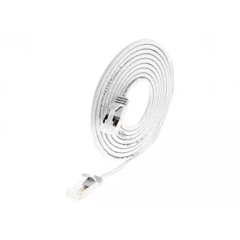 Wirewin Light -patchkaapeli pyöreä U/FTP Cat 6a valkoinen 0,25 m ohut, suojattu, PoE, joustava ja ohut kaapeli erikoiskohteisiin (PKW-LIGHT-STP-K6A 0.25 WS)