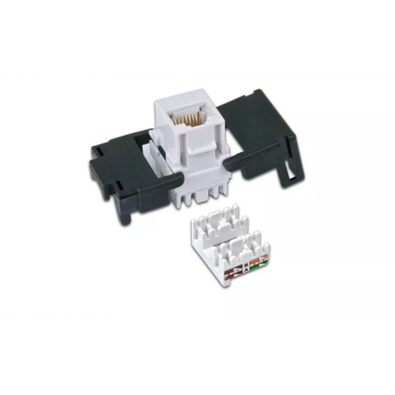 Wirewin WKS JACK KAT6A UTP Keystone-moduuli, suojaamaton, RJ45, työkaluton, valkoinen