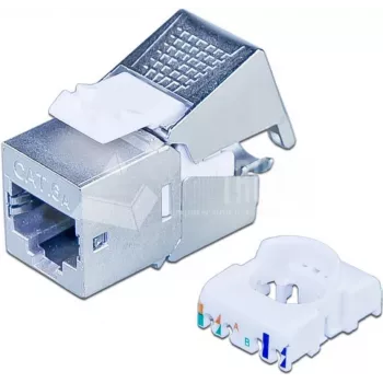 Wirewin Cat6A 10 Gigabit Ethernet Keystone-moduuli, suojattu, työkaluton, Keystone-järjestelmä (WKS JACK STP KAT6A)