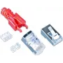 Wirewin MOD SL KAT6A STP 10 RT RJ-45-liitin, Cat.6A, STP, työkaluton, punainen, 10 kpl:n pakkaus