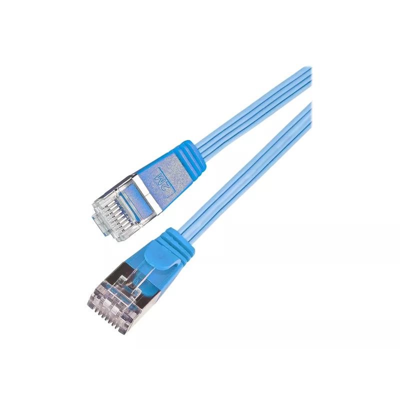 Wirewin Cat.6 SLIM patch-kaapeli, STP(PIMF), 0,1 m, sininen PKW-STP-SLIM-KAT6 0.1 BL