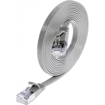 Wirewin Triotronik 0,15 m Cat6 U/FTP ohut Ethernet patch-kaapeli, RJ45 pistoke pistokkeeseen, harmaa PKW-STP-SLIM-KAT6 0.15