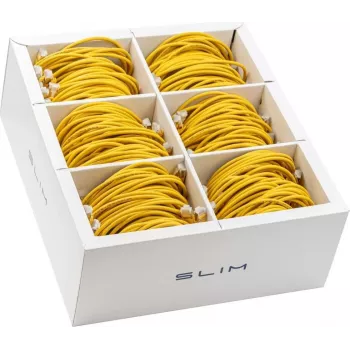 Wirewin SLIM-LS-K6A 3.0 YE 36 Cat6a U/FTP ohut Ethernet patch-kaapeli, 3 m, keltainen, 36 kpl:n pakkaus
