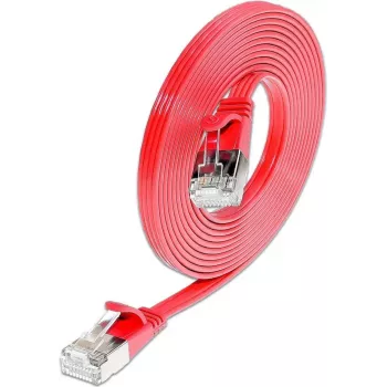 Wirewin Triotronik 0,15 m Cat6 U/FTP ohut Ethernet patch-kaapeli, punainen PKW-STP-SLIM-KAT6 0.15 RT
