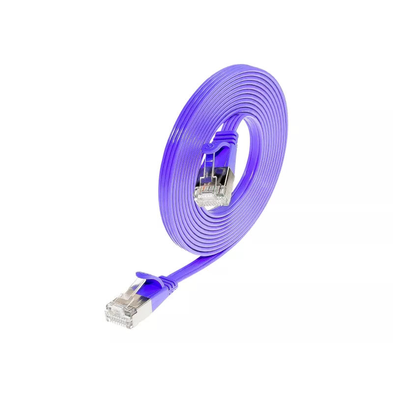 Wirewin SLIM S6 025 VT - Cat.6 SLIM patch-kaapeli, STP(PIMF), 0,25 m, violetti PKW-STP-SLIM-KAT6 0.25 VT