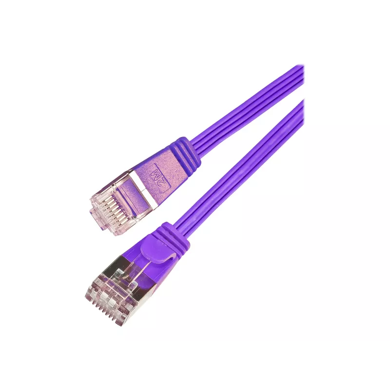 Wirewin SLIM S6 025 VT - Cat.6 SLIM patch-kaapeli, STP(PIMF), 0,25 m, violetti PKW-STP-SLIM-KAT6 0.25 VT
